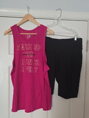 Old Navy Pink Active Tank & C9 Short